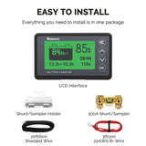 Renogy 500A Battery Monitor with Shunt, High and Low Voltage Programmable Alarm, Range 10V-120V up to 500A