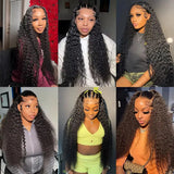 13X4 13X6 Water Wave Hd Transparent Lace Front Wigs Deep Wave Lace