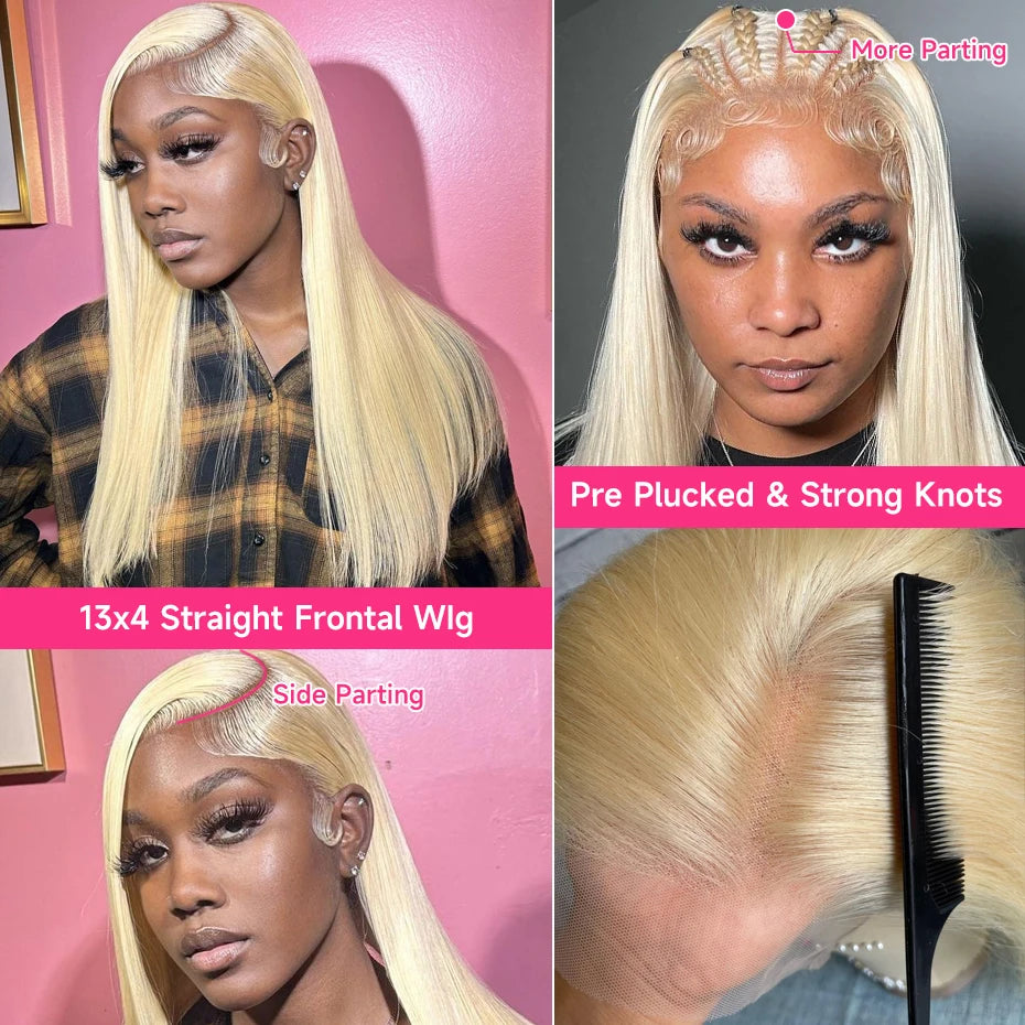 38 Inches 220 Density 360 Lace Frontal Wigs Straight Lace Frontal Wig