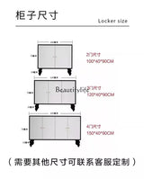 -*French side cabinet solid wood entrance entrance shoe cabinet integrated living room wall storage table