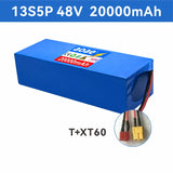 48V Electric Scooter Battery 13S5P 20Ah 18650 Grade-A Cells 2000W Built-in BMS XT60 JST High Capacity Long Range Safe & Durable