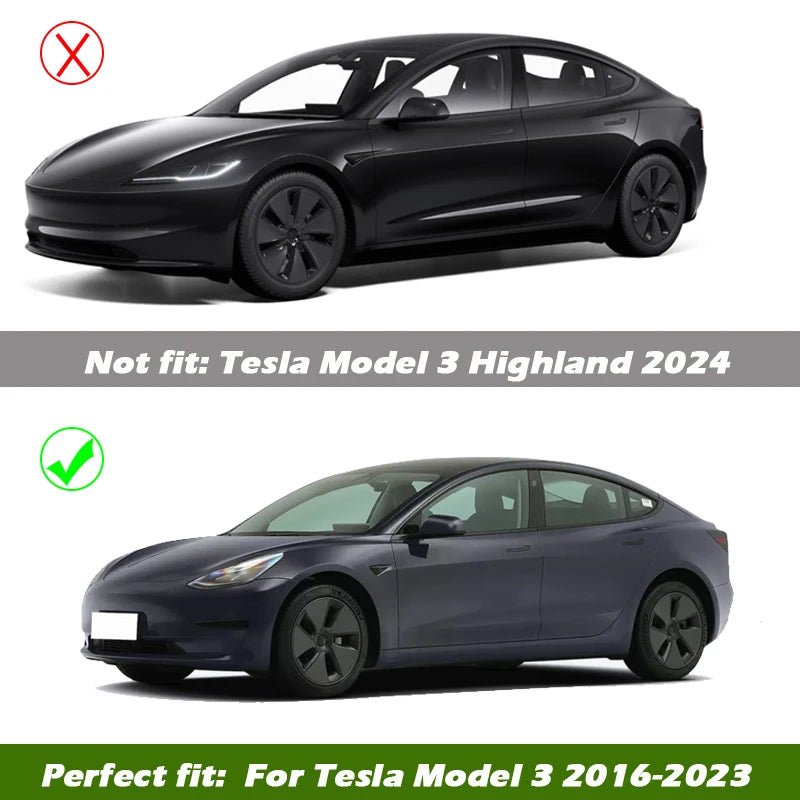 4PCS Hub Cap Car for Tesla Model 3 18 Inch Wheel Cap Replacement Automobile Wheel Hubcap Full Rim Cover Accessories 2018-2023