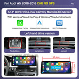 Road Top Radio Multimedia Linux Touch Screen For Audi A5 2008-2016 Wireless CarPlay Android Auto Airplay Car Player Function
