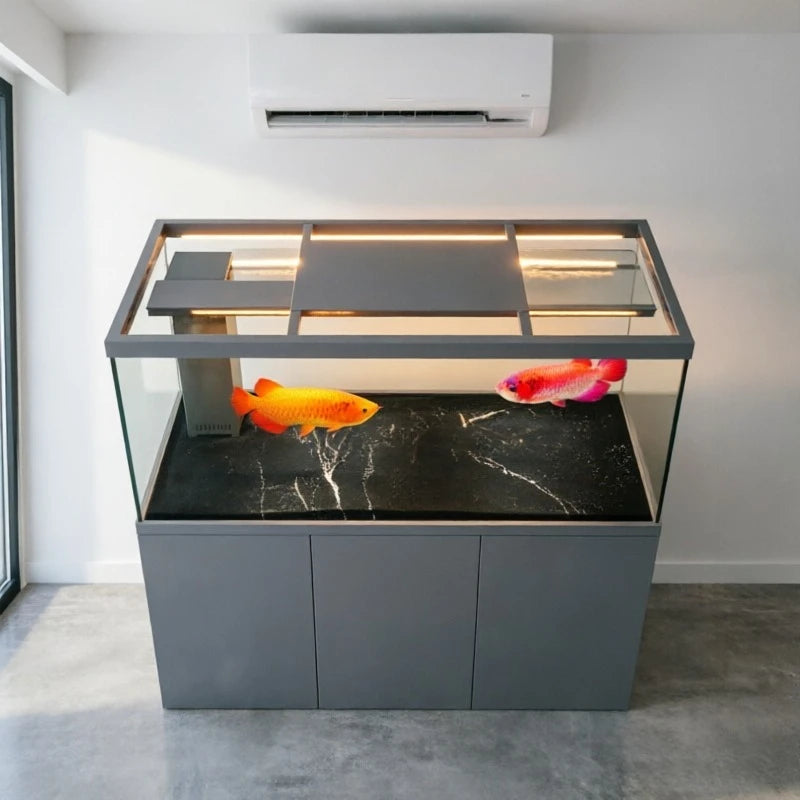 All-in-One AquariumUltra White Glass Luxury Aquarium For Fish With Built-in Filter And Intelligent ControllerFish TankSelf-Clean