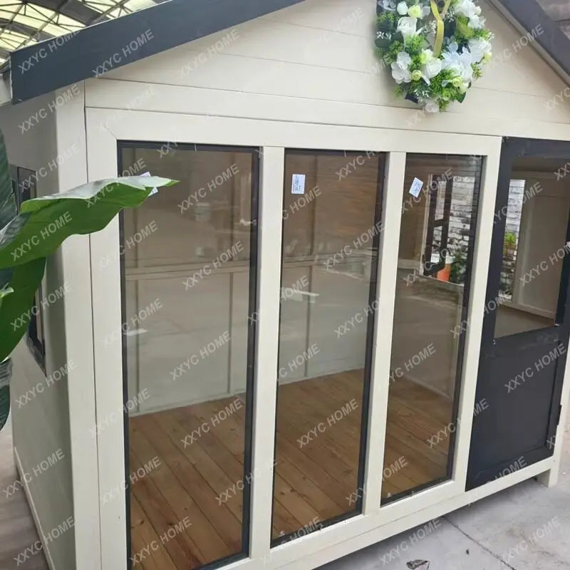 TT Outdoor courtyard cat house kennel pet large dog house cat villa outdoor rain and sun protection solid wood cat house