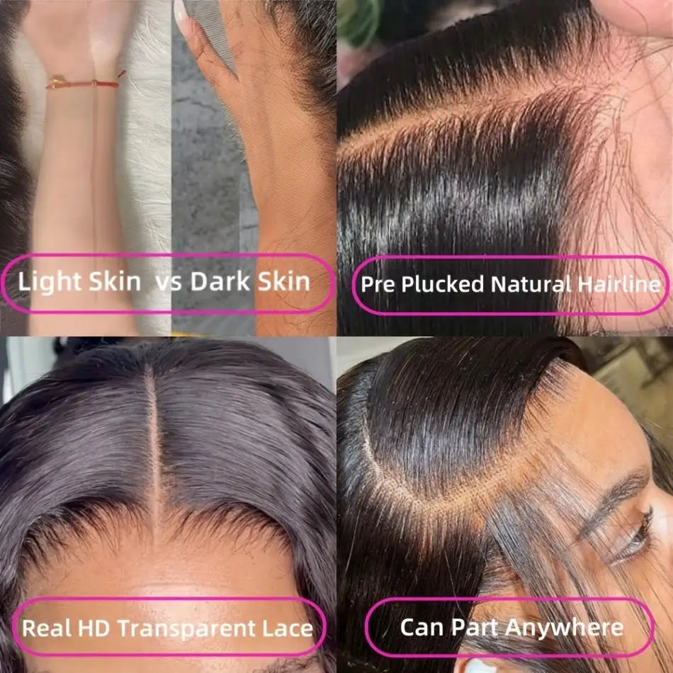 Density Straight Human Hair Wigs 13x4 13x6 HD Lace Front Wig 30 Inch Brazilian Cheap Frontal pre plucked Wigs Choice