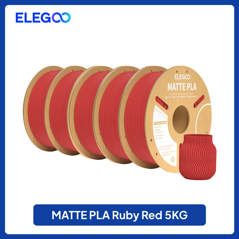 ELEGOO 4KG/5KG/10KG 1.75mm Matte PLA Filament