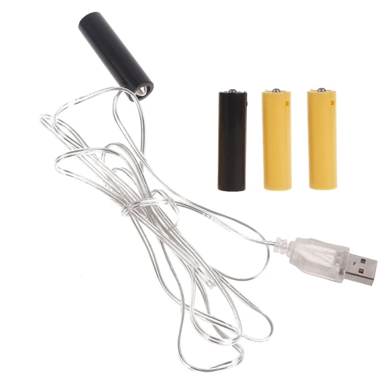 AA Virtual Battery USB AA Battery Eliminators for LED Lights Lamps Fans Cameras Replacement for 4.5V and 3V AA Batteries