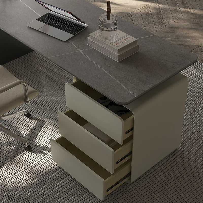 Slate desk light luxury modern home study computer desk high-end Italian minimalist designer boss desk