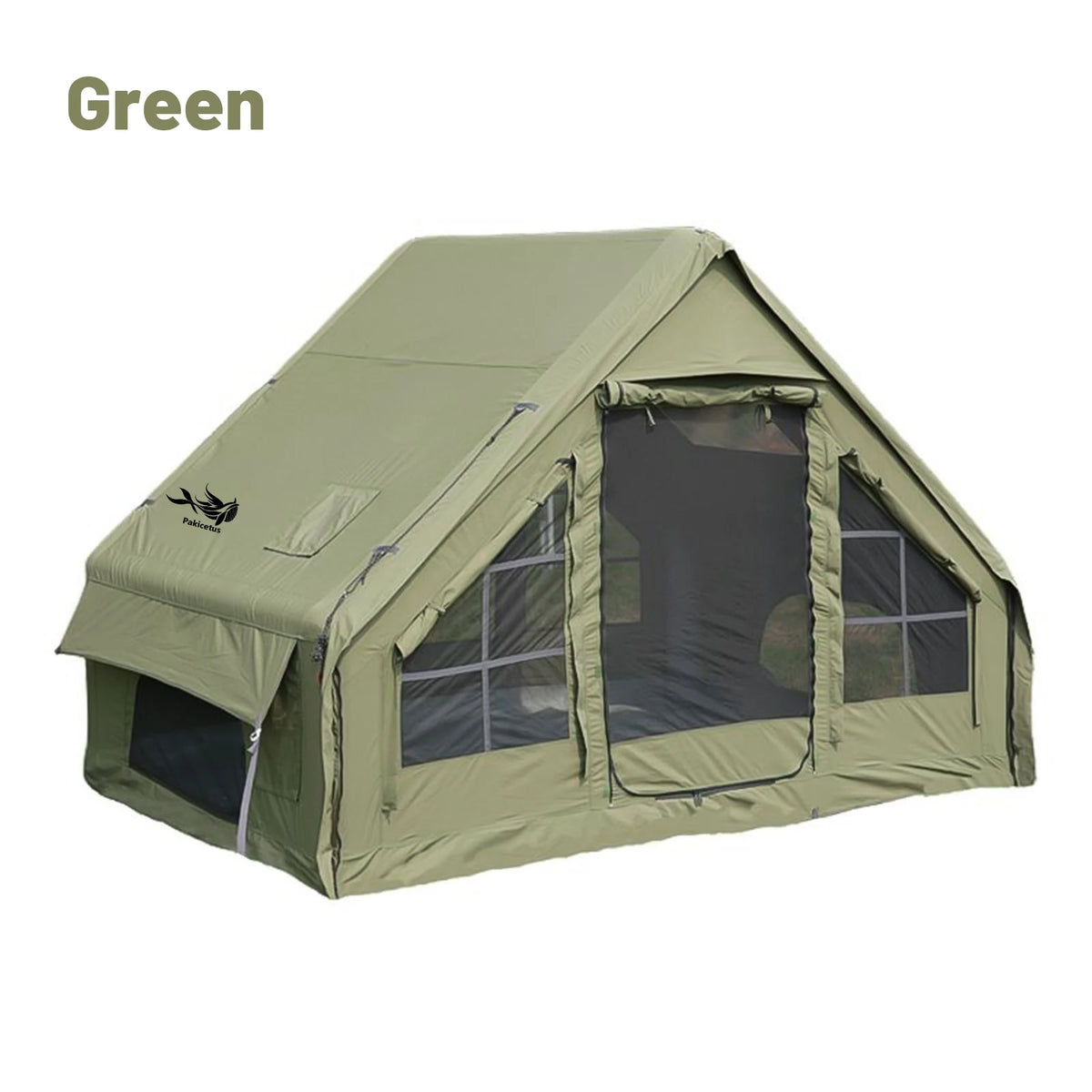 PAKICETUS Inflatable Camping Tent Luxury Glamping Tent with Roof Window Carry Bag Easy Setup Outdoor Tent for Family Weekend Trip Group Gathering, 4/6/8/10/12 Person