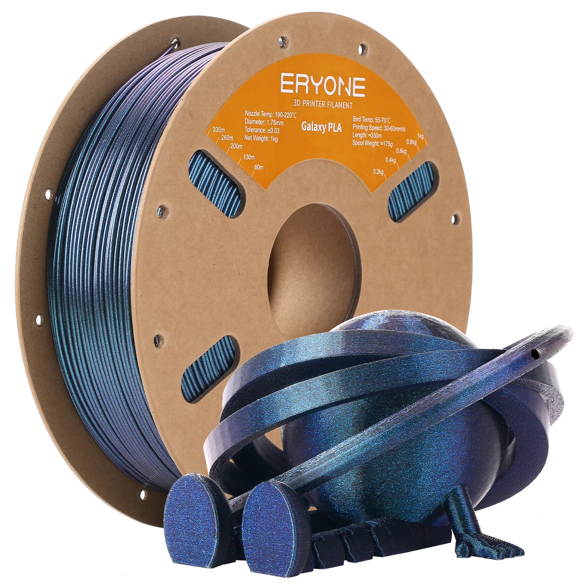 Eryone 3KG Galaxy PLA Filament 3D Print, ,Multicolor Available,3kg galaxy pla filament,Sparkle Shining,1KG/Spool