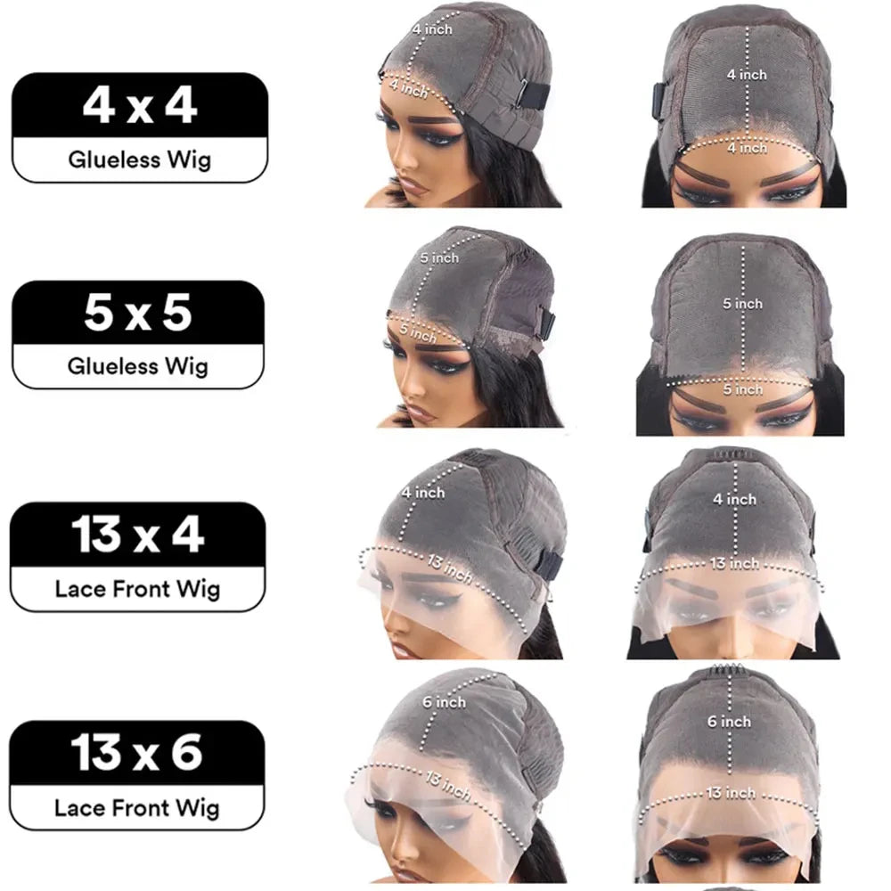 30 40 Inch 13x4 13x6 HD Transparent Bone Straight Lace Front Wigs 4x4