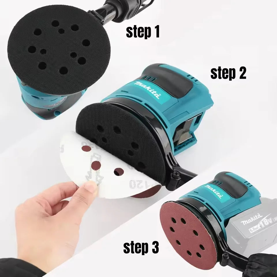 2026 Makita DBO180Z 18V Cordless Rechargeable Lithium-Ion Disc Random Track Sanding Machine for Woodworking And Mud Polishing