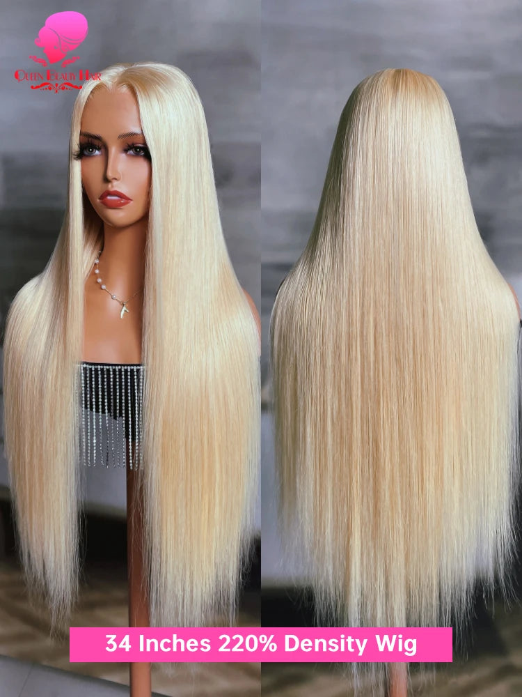 38 Inches 220 Density 360 Lace Frontal Wigs Straight Lace Frontal Wig