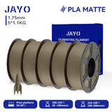 JAYO 3D PETG/PLA/PLA PLUS Filament 1.75mm PLA Filament 5 Rolls For Bambu FDM 3D Printer Neatly Wound 3D Printing Material for 3d