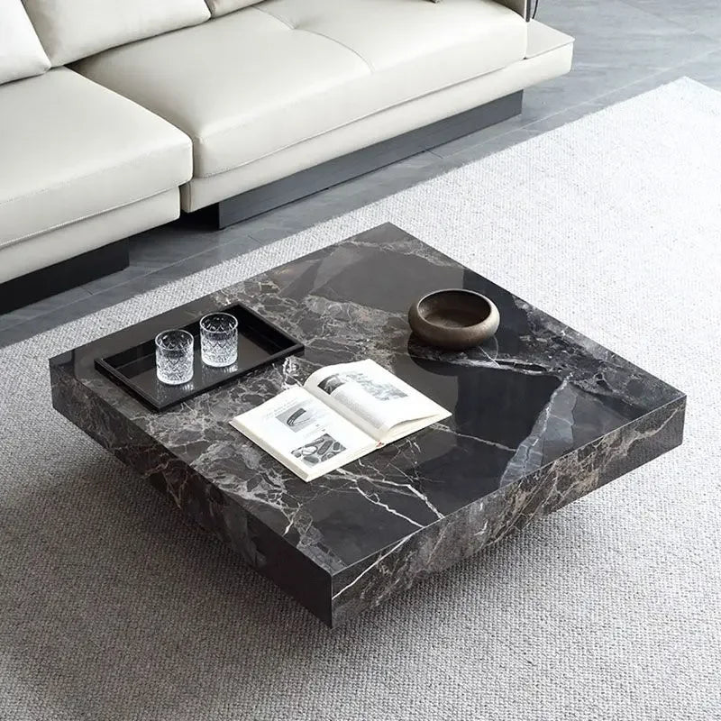 Coffee Table Sintered Coffee Table Oversized Large Square Coffee Rock Plate End Table New Design