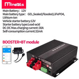 DC to DC 12V 30A Smart Charger with Booster Support App Lithium Battery Fully Automatic Charging Temperature Charger