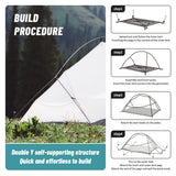 Naturehike Cloud Up UL Camping Tent Ultralight 15D Quick Bulid Beach Tents Outdoor Waterproof Two Person Large Hiking Tent