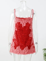 Women White Big Sequins Mini Slip Dress Deep V Spaghetti Strap Loose Short Dresses Club Night Out Birthday Party Gown 2026 New