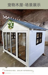 TT Outdoor courtyard cat house kennel pet large dog house cat villa outdoor rain and sun protection solid wood cat house