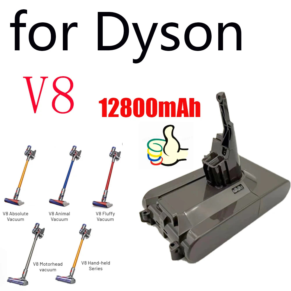 2026 for Dyson V8 21.6V 12800mAh Replacement Battery for Dyson V8 Absolute Cord-Free Vacuum Handheld Vacuum Cleaner