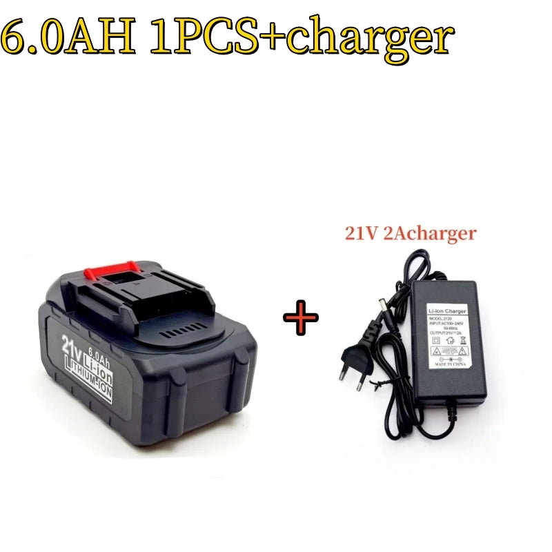 21V 9AH 6AH 3AH Electric drill, screwdriver, durable lithium battery,for Makita 21V series electric tool high voltage water gun