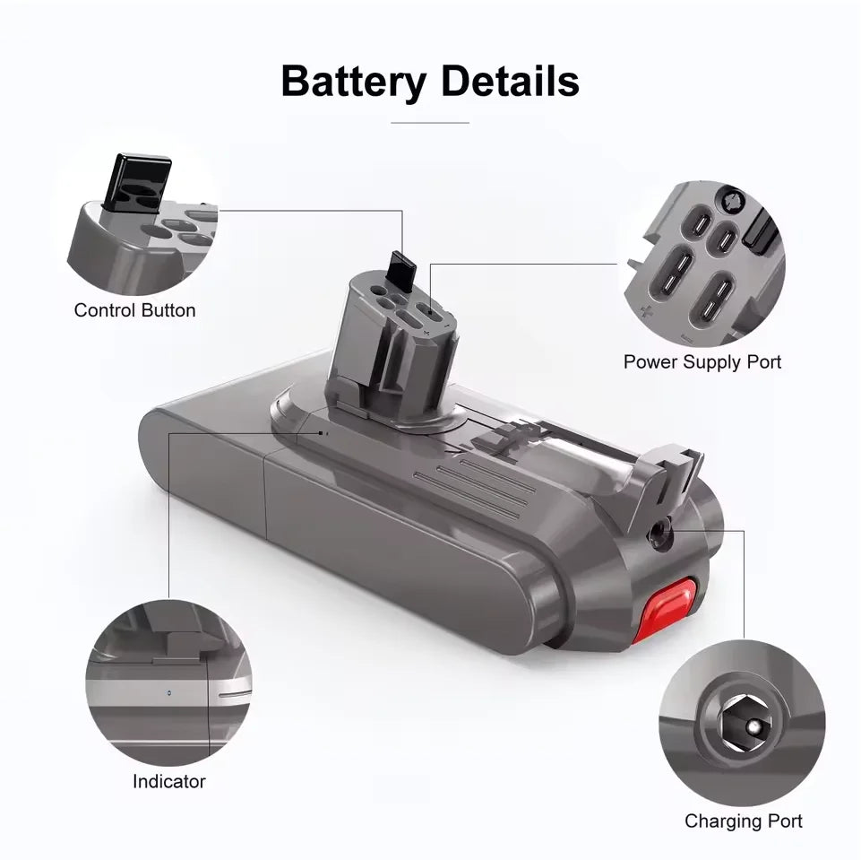 TPCELL For Dyson V11/V15 Removable Battery 4/5Ah TABLESS cell compatible V11 Absolute V11 Animal V11 Fluffy Extra Vacuum Cleaner