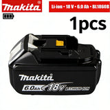 Genuine Makita 18V Battery 6ah,With Battery Indicator Rechargeable Makita Battery,BL1830 BL1840 BL1850 Power Tool Battery