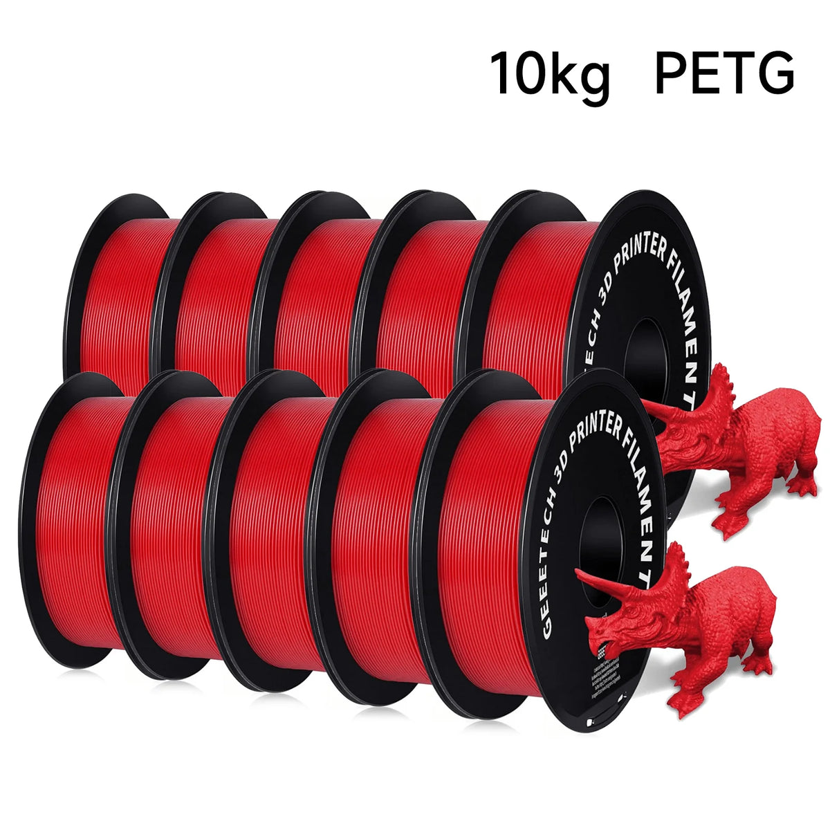Geeetech PETG 10kg 1.75mm Filament 3d print wire Vacuum Packaging Local Warehouses Colorful Plastic for most FDM 3D printer