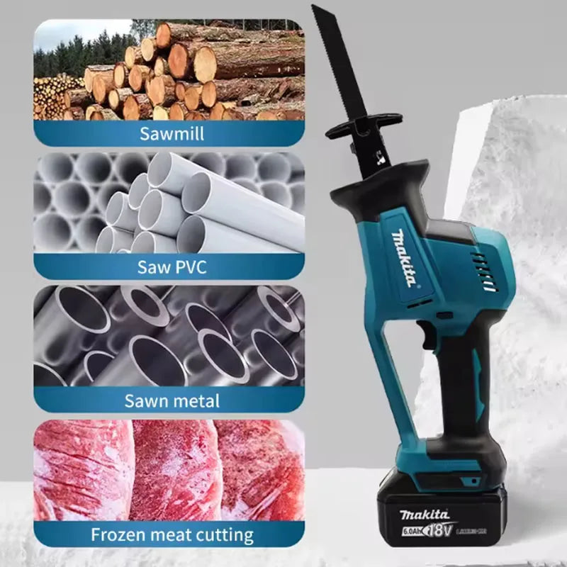Makita DJR189 Cordless Reciprocating Saw Brushless Electric Saw 18V Portable Power Tool for Wood & Metal Cutting