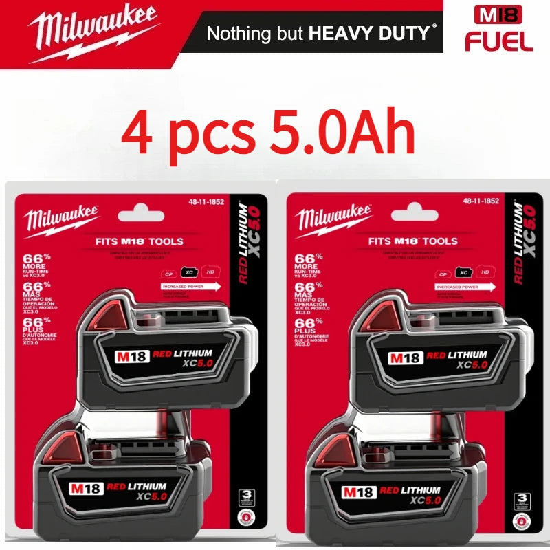 Milwaukee M18 XC 18V 8.0Ah 21700 Lithium Cell High Capacity Battery Rechargeable for 48‑11‑2830 0730‑20 Cordless Power Tools