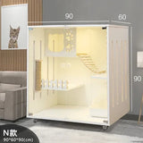 Solid Wood Cages Super Large Cat Villa Double-storey Cat Cage House Home Luxury Nest Cat Cabinet Indoor Pet  House
