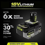 Used for RYOBI high-performance lithium battery 18V low self discharge, suitable for all tools P104, P107 P109 P108