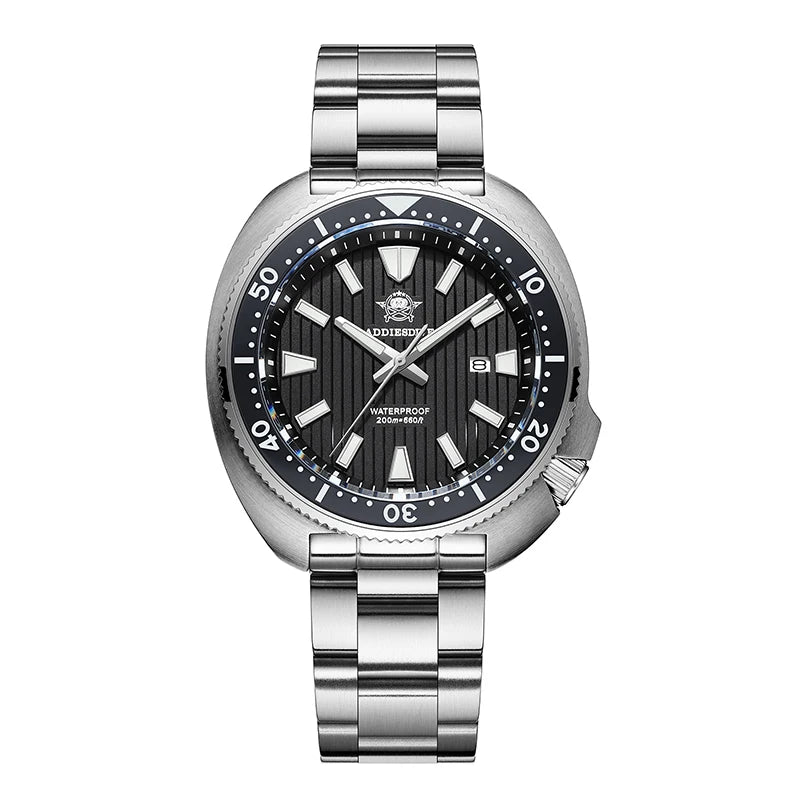 ADDIESDIVE Men's New Outdoor Quartz Watch 200M Diving BGW9 Super Blue Luminous Watch Sapphire Glass Men's Stainless Steel Watch