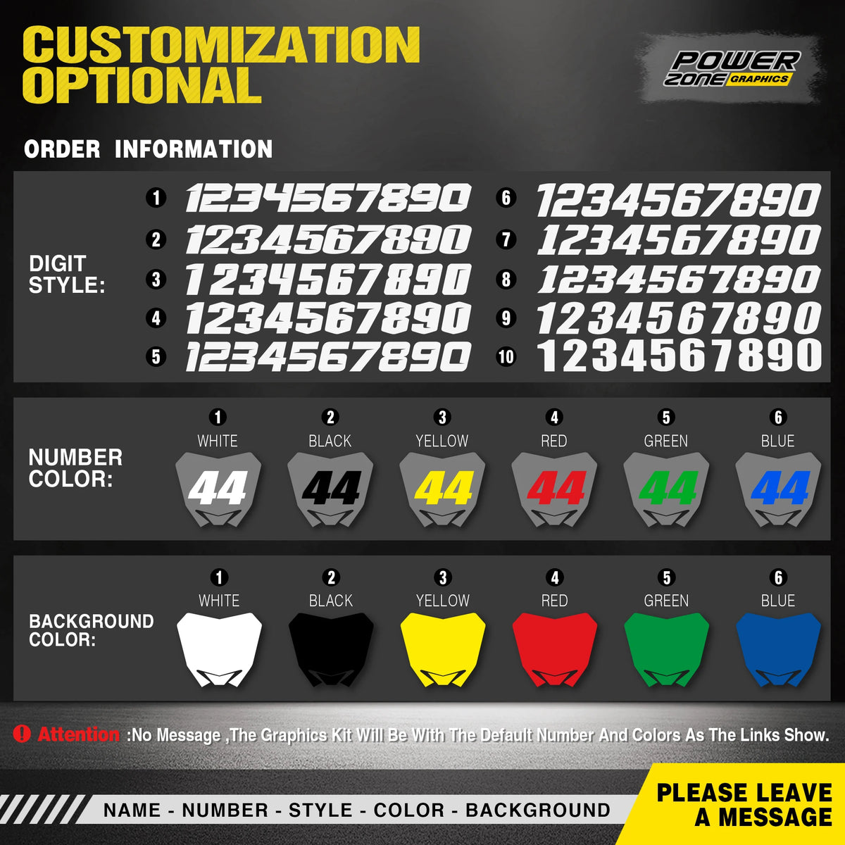 PowerZone Custom Sticker Graphics for KTM RC 250 RC 390 2014 2015 2016 SUPERMOTO Backgrounds Decals Racing Vinyl Sticker Kit 01