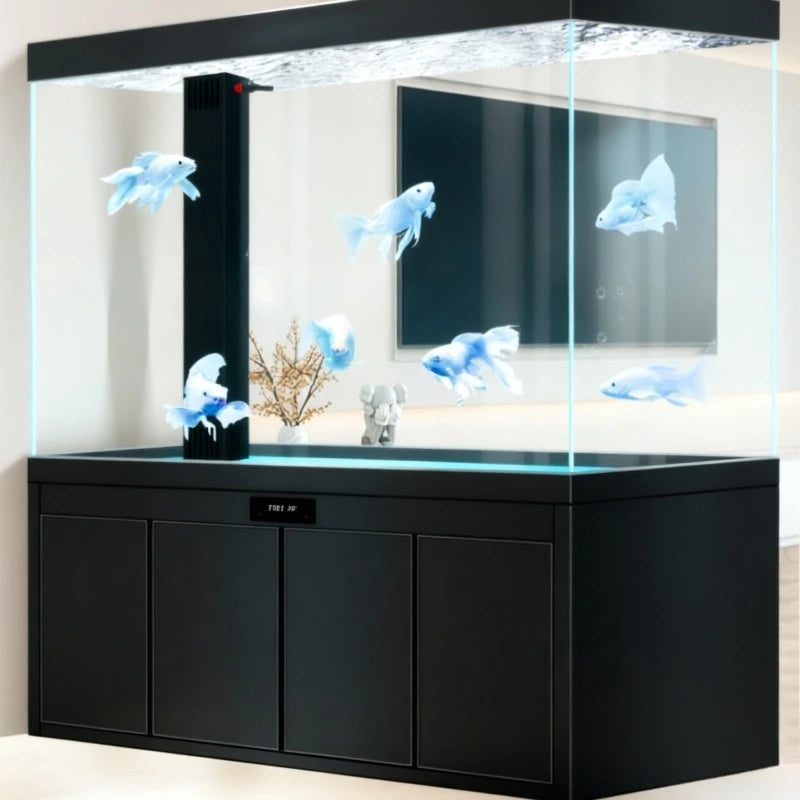 All-in-One AquariumLuxury 200L Transparent Acrylic Intelligent Supermarket Digital White Glass Fish Tank Commercial Custom Aquar