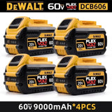 Original for DEWALT 20V/60V battery DCB606 DCB609 DCB182 DCB205 DCB206 DCB209 power tool 18V battery 6Ah 9Ah battery.