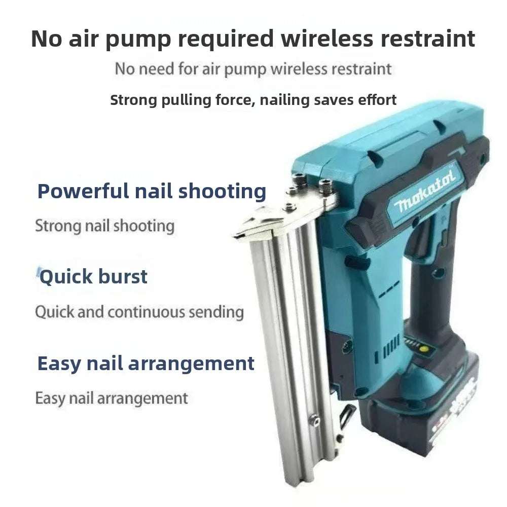 Makita DFN350 Cordless Electric Impact Staple Gun Straight Nails Riveting Gun Carpentry Tools Compatible with 18V Battery