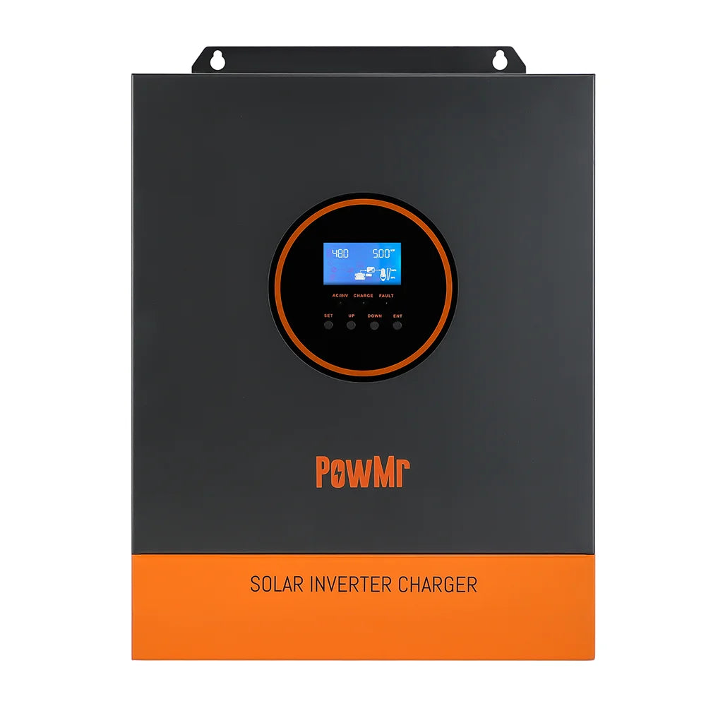 PowMr 5KW 48V to110V Hybrid Solar Inverter Max PV 500V with 80A MPPT Charger Controller Pure Sine Inverter for Lithium Battery