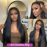 Body Wave Glueless Preplucked Human Wigs Ready To Go 4X4 Human Hair Wigs Pre Cut Ready To Wear Closure 5X5 Brazilian Wig