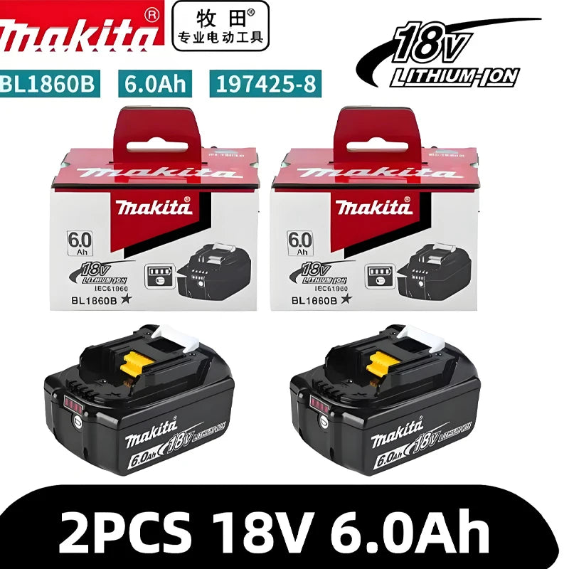 Original Makita battery 18V 6Ah rechargeable battery, BL1850 BL1860 BL1890 BL1860B power tool 18V 6000mAh Makita lithium battery