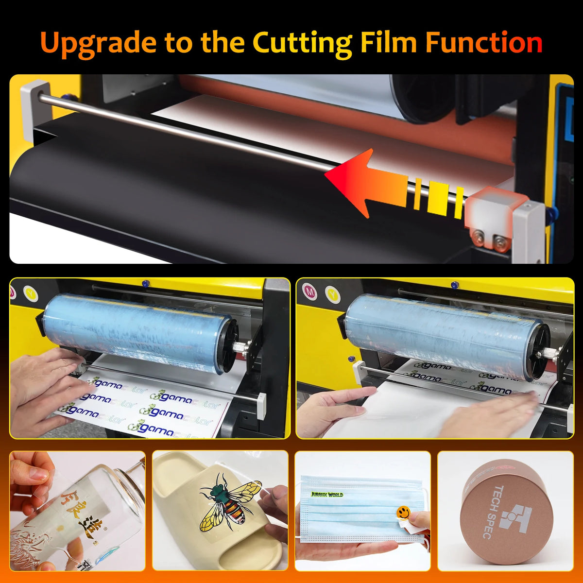 US STOCK A3 UV DTF Printer Laminating 2 in 1 Varnish Gliding Printer Sticker Waterproof Dustproof for Wood Glass Phone Case