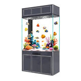 All-in-One AquariumScreen-style Entrance Cabinet Box Fish Tank Modern Integrated Vertical Design Rectangular Living Room Office