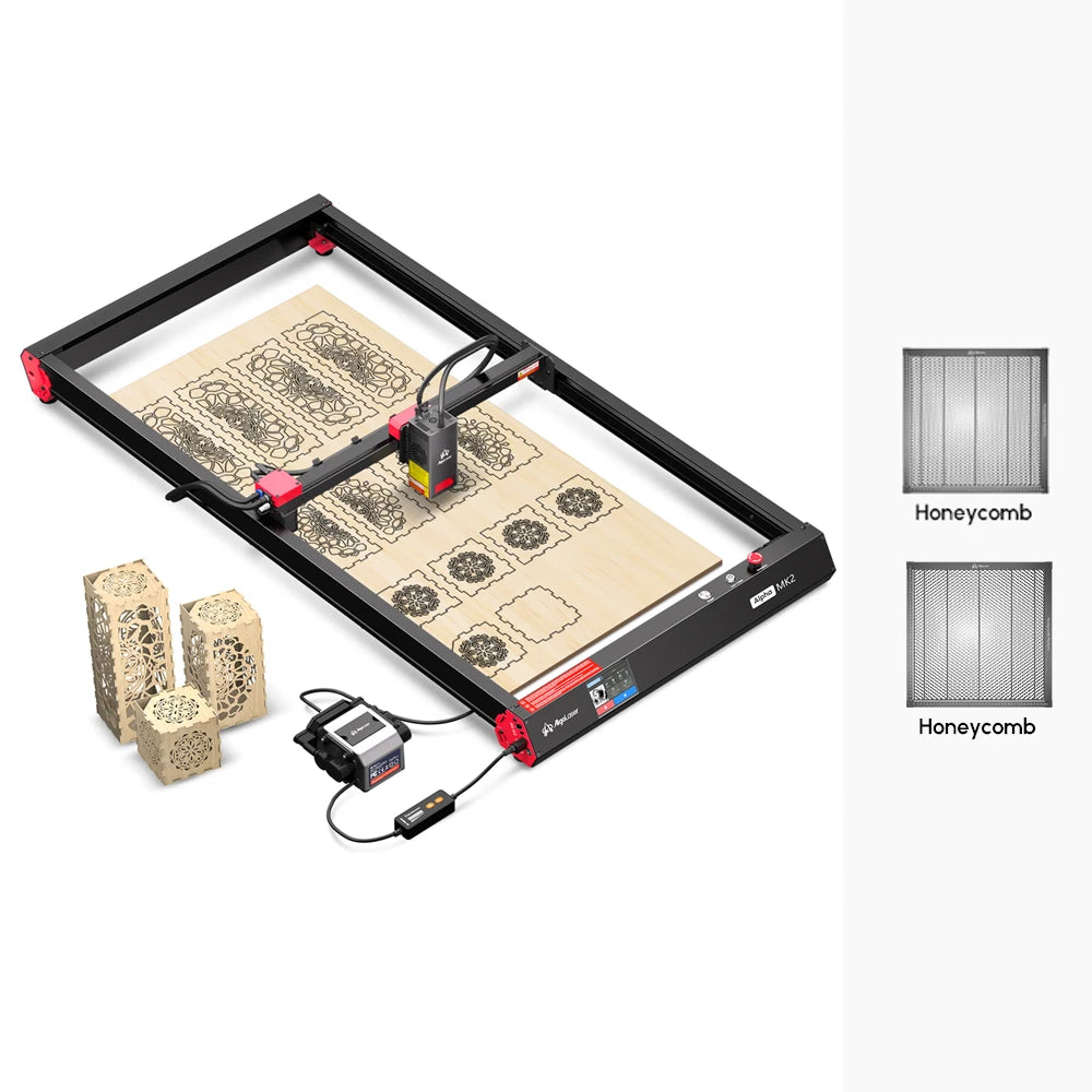 AlgoLaser Alpha MK2 20W Touch Screen 400X850MM Big Laser Engraving And Cutting Machine Cnc Desktop Handwriting Woodworking Tools