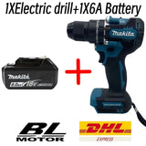 Pro-Grade Original Makita DDF487 Cordless Driver Drill Brushless Electric Impact Screwdriver 18V Rechargeable Power Tool