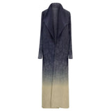 Miyake Pleated Turndown Collar Double Breasted Button Long Sleeve Cardigan Dress Women 2025 New Abaya Original Designer Clothes