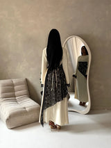 Elegant Women's Dress Full Sleeve Lace Patchwork Solid Straight Loose Female Dresses 2026 Spring Summer Casual Fashion Lady Robe