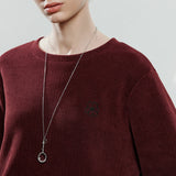 TOYOUTH Women Long-Sleeve T-Shirts 2025 Winter NewAsymmetric Loose Crew Neck Retro Curved Hem Minimalist Top