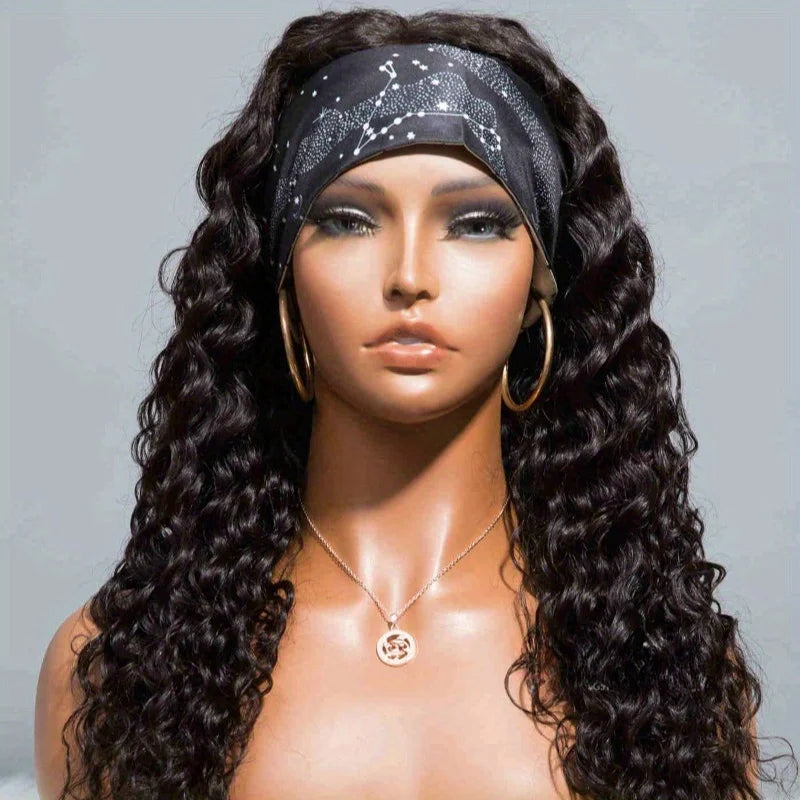 Human Hair 200% Density Headband Wig Human Hair Wigs Wear and Go