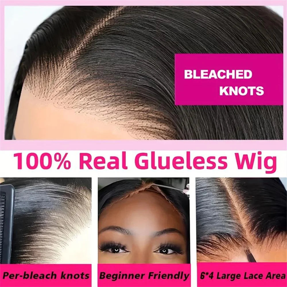 13x4 HD Bone Straight Lace Frontal Human Hair Brazilian Short Bob Wig